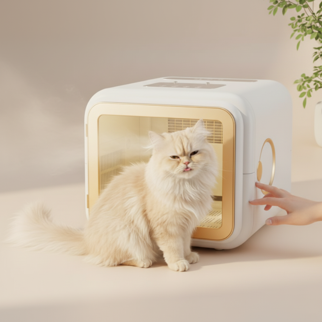 Pet Dryer Box for Cats – AeroDry X55 Quiet & Gentle Drying