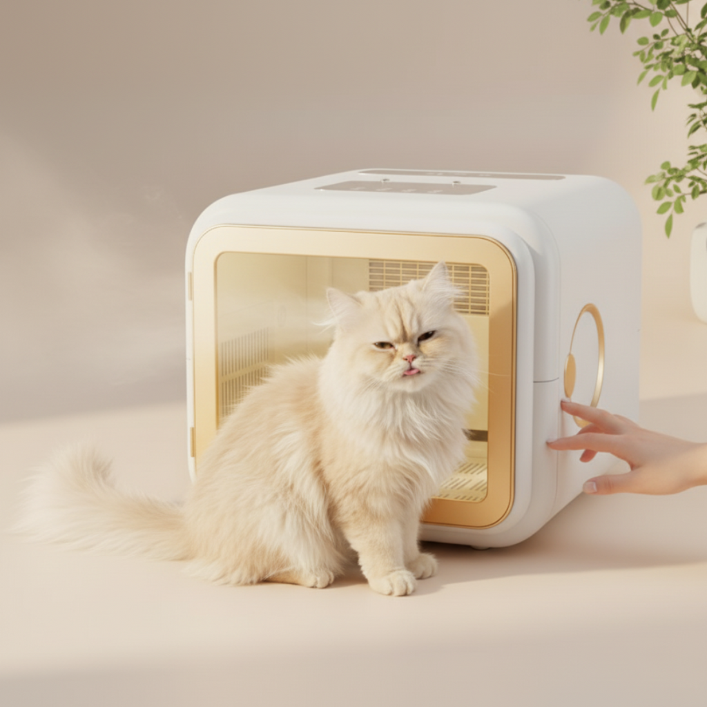 Pet Dryer Box for Cats – AeroDry X55 Quiet & Gentle Drying